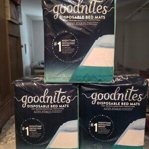 (3) packs of Goodnites Disposable Bed Mats